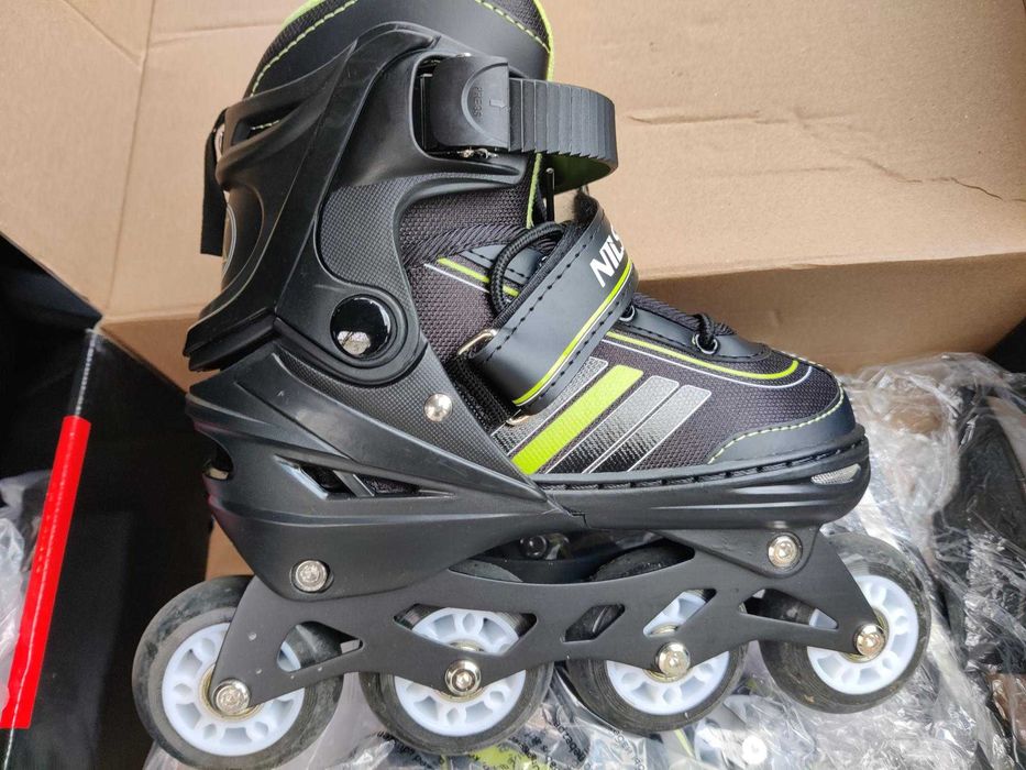 Role reglabile Nils Extreme NH18191, 2 in 1,Negru/Galben, Marime 34-38