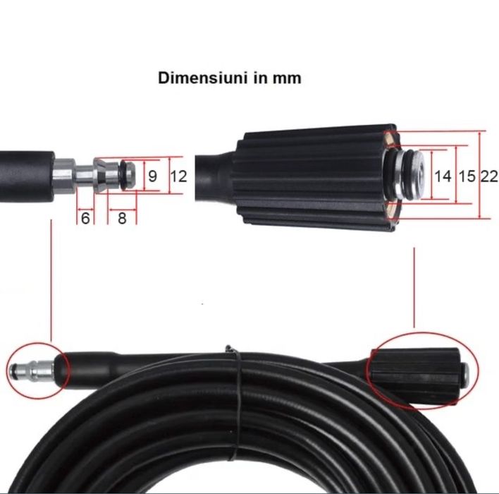 Furtun compatibil aparat spalat cu presiune Parkside , jetiera , wap