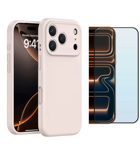 iPHONE 17/PRO/MAX/AIR Husa Softin Catifea + Folie Sticla HD