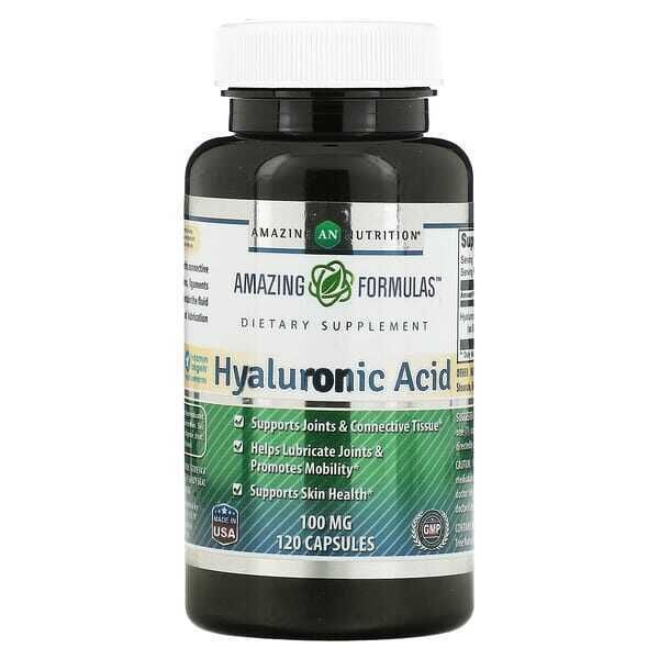 Amazing Nutrition Хиалуронова киселина, 100 mg, 120 капсули