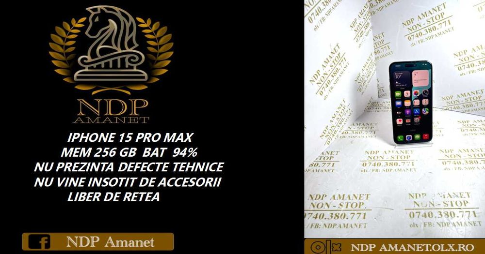 NDP Amanet Calea Mosilor 298 IPHONE 15 PRO MAX ( 43845)