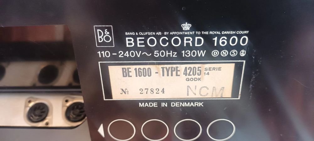 Magnetofon Bang Olufsen Beocord 1600