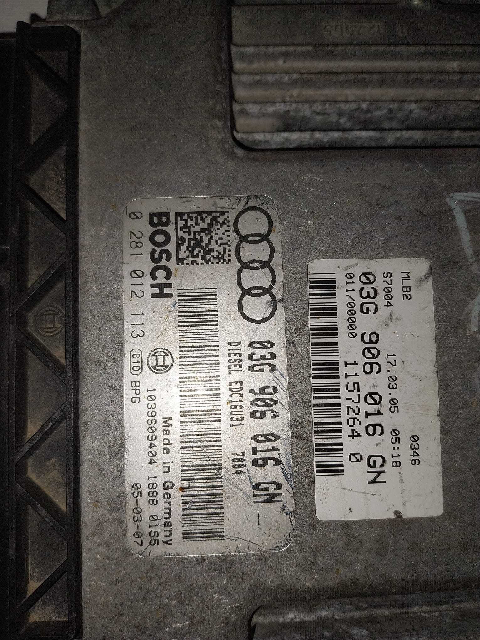 ECU(Calculator motor) Audi A4 B7 2.0BLB 03G 906 016 GN, 0281 012 113;