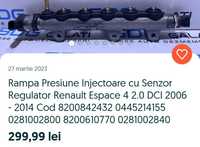 Rampa presiune injectoare cu senzor regulator  Renault Espace 4