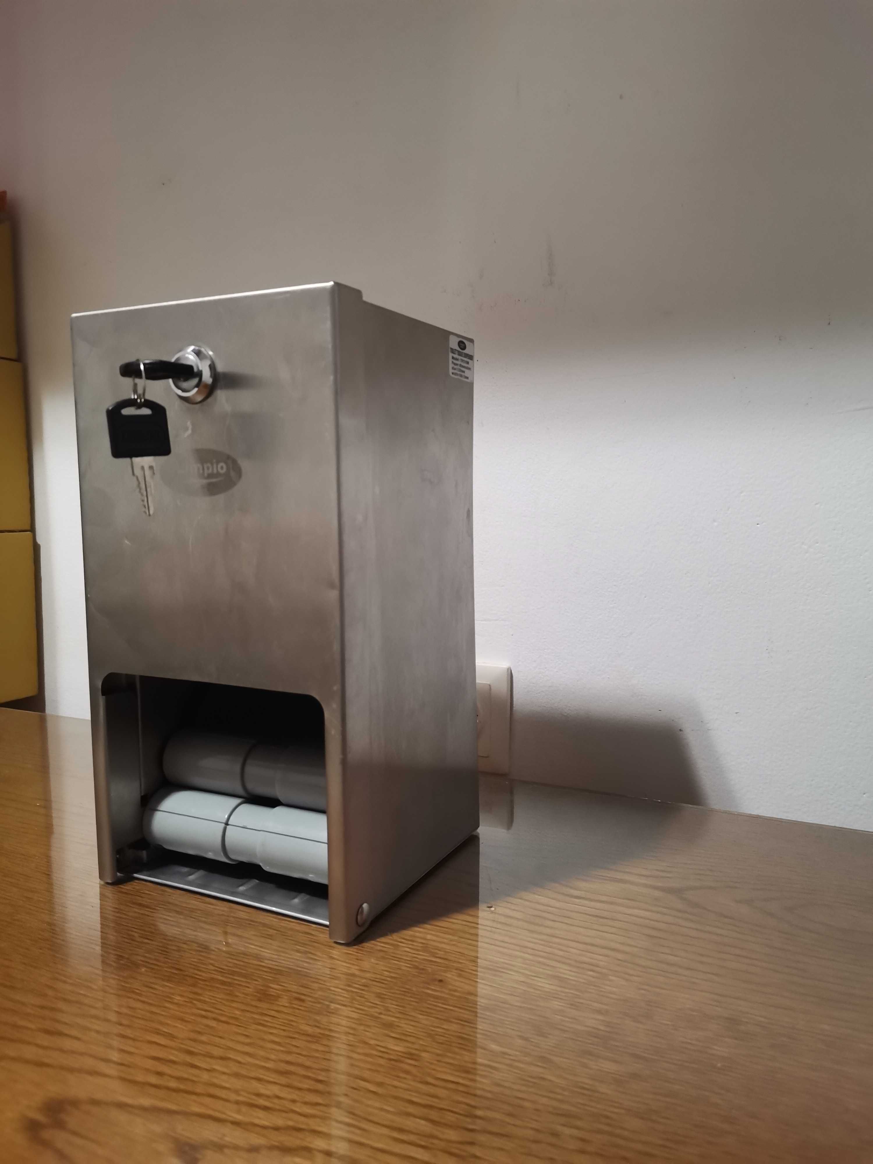 Dispenser hîrtie igienica Limpio TP210W cu chei, inox 1mm