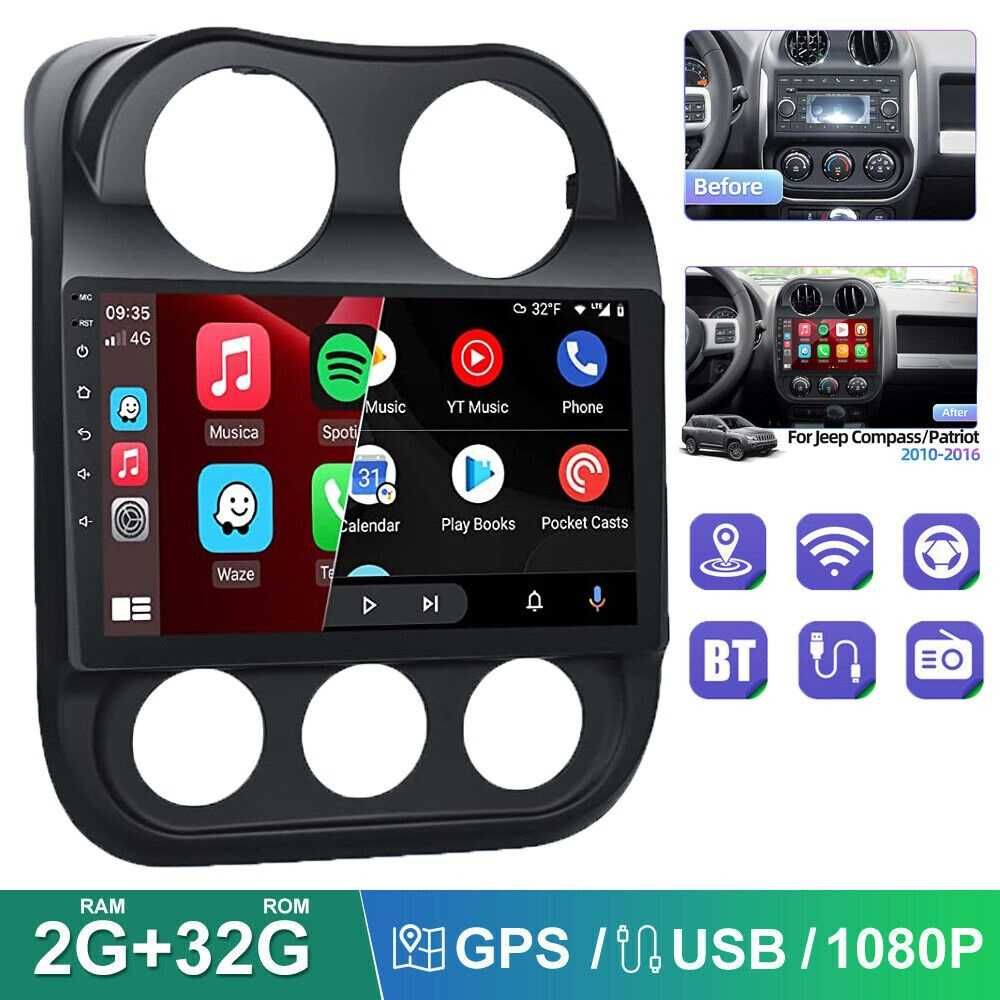 Мултимедия Двоен дин за Jeep Compass навигация Android за JEEP Patriot