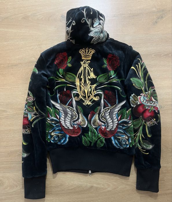 Ed Hardy плюшен дамски суитчър S