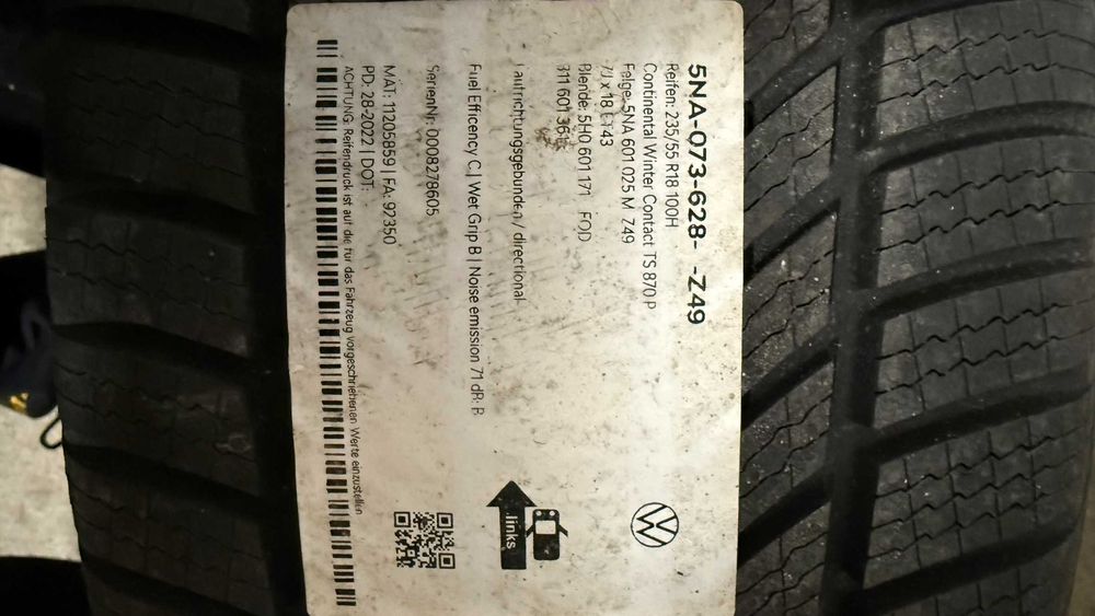 Jante Vw Tiguan Sebring 235 55 18 iarna Coninental Winter Contact Noi