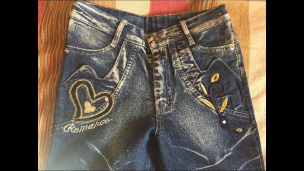 Новые джинсы для девочек на 6-7-8 лет