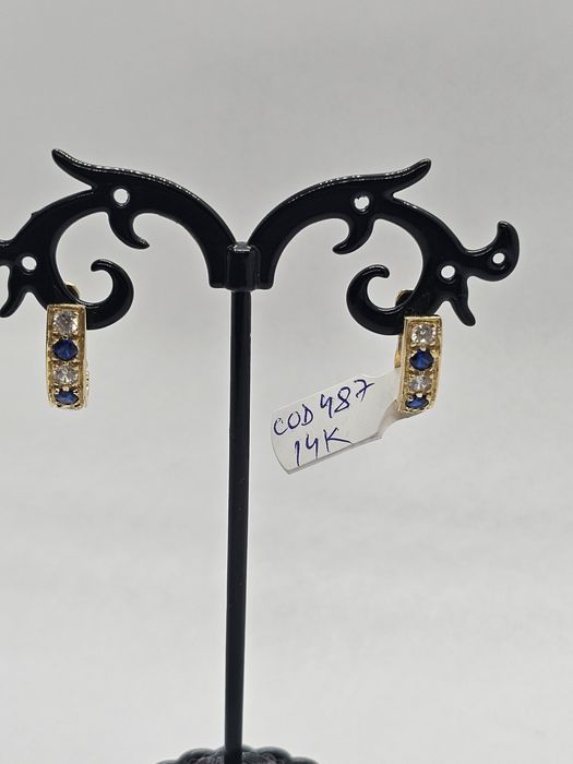 Vand cercei din aur 14 k 3.05 g cod 487