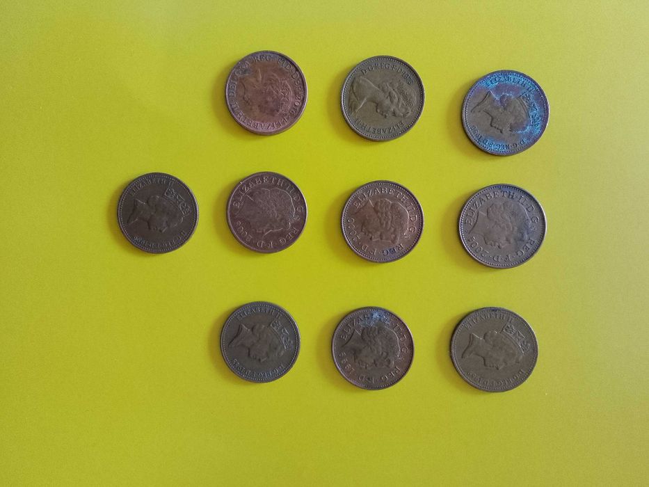 Английски стотинки 1 пени х10