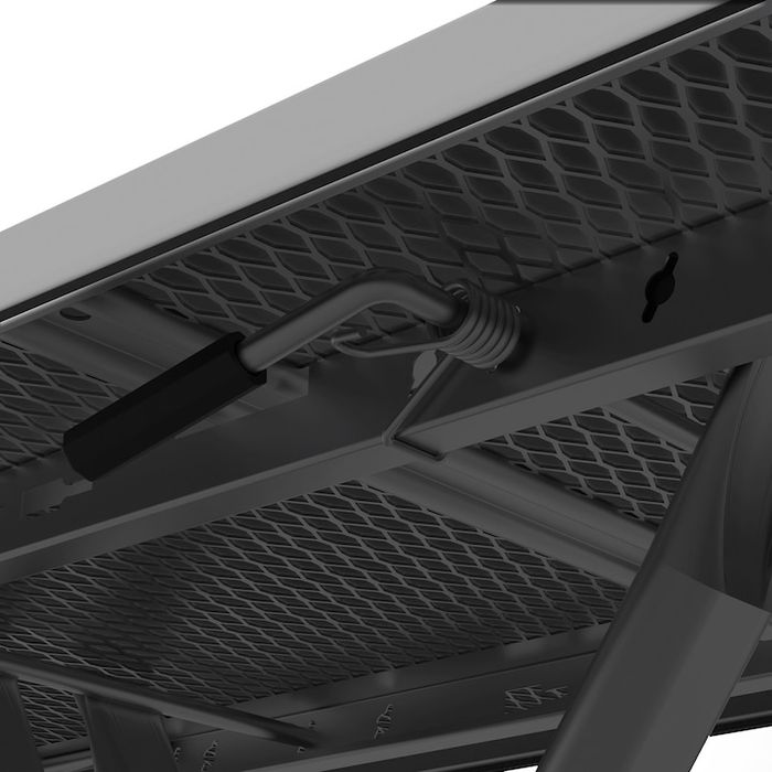 Masa de calcat Floria Gri, suport pentru fier de calcat, 90x30cm