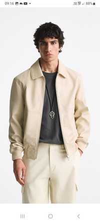 Geaca Zara din piele aviator,model Louis Vuitton