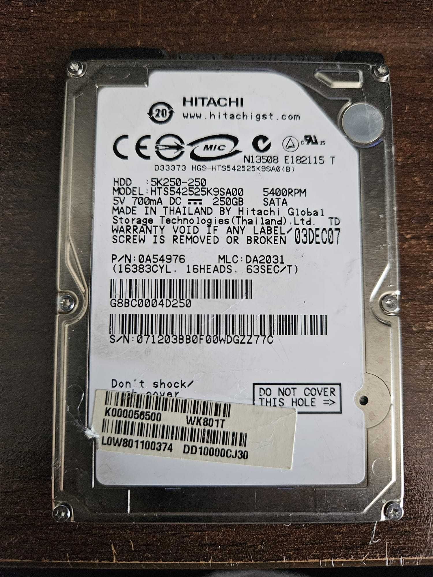 HDD 2.5" - Toshiba, Western Digital, Hitachi