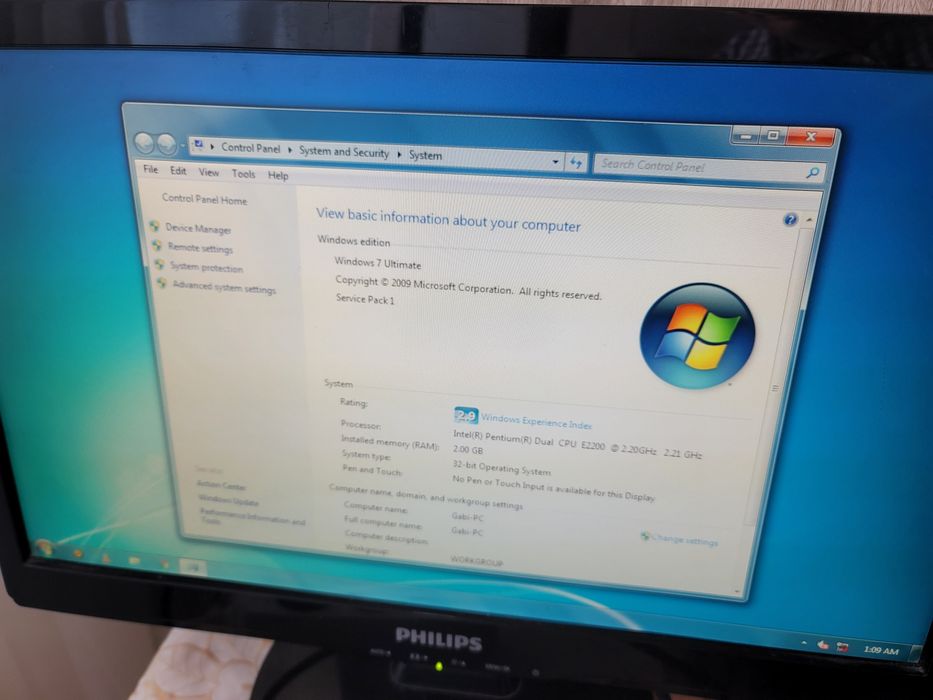 Sistem unitate centrala+monitor Philips