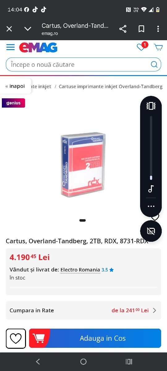 cartus,Overland-Tandberg,2TB,RDX,8731-RDX