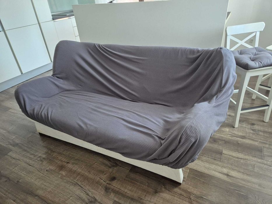 Canapea extensibila fotoliu 180 + husa, alb + rosu