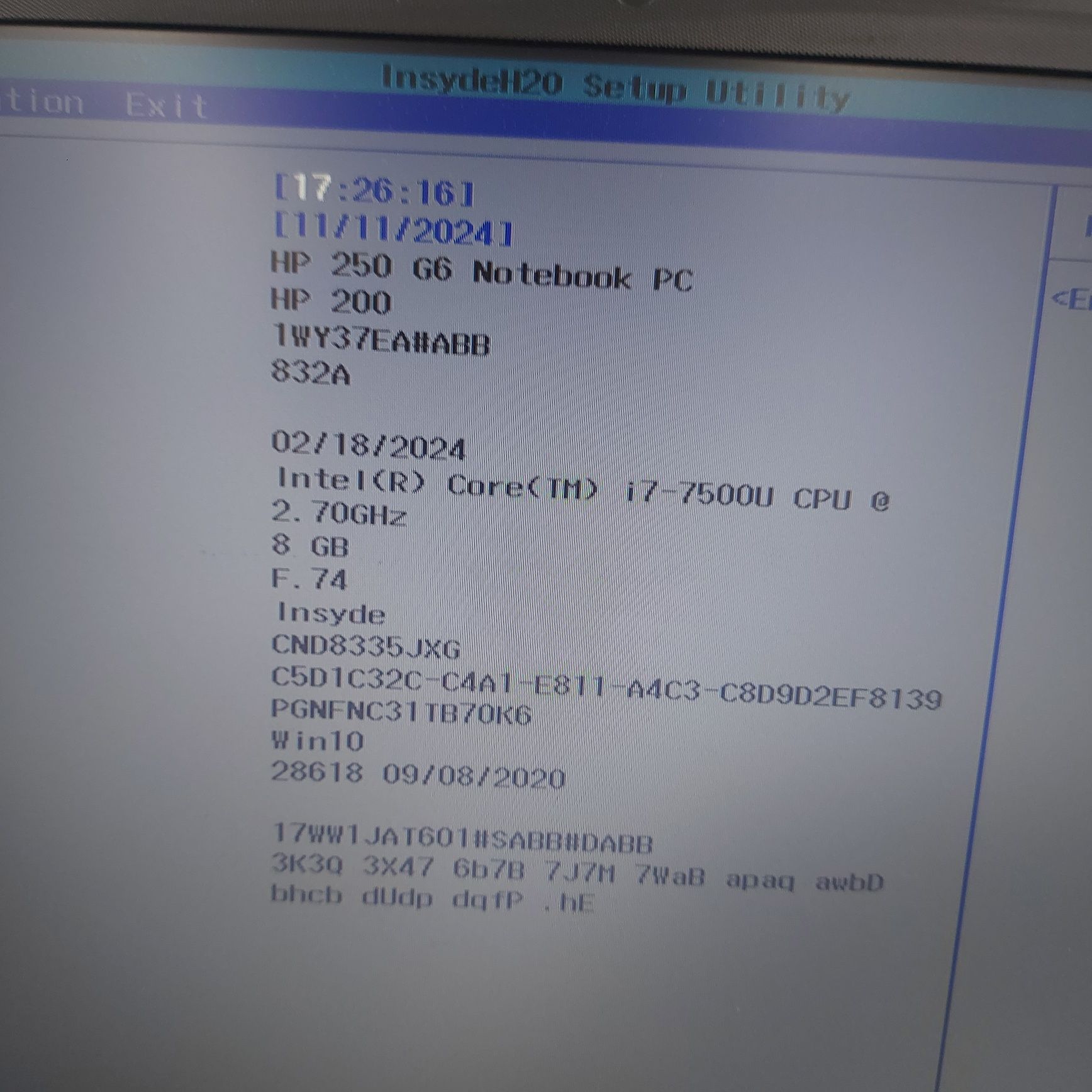 HP 250 g6 disp 15.6 i7 7500u 8gb ddr4 ssd 256gb bat 2h ,efactura,scoa