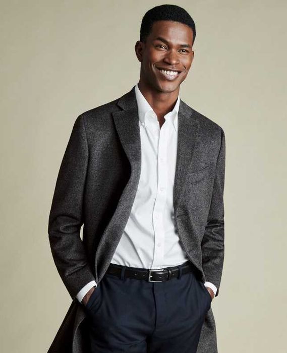 Palton slim premium SUIT 52 XL lana moale respirabila