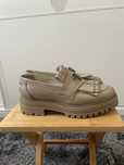 Pantofi casual bej piele naturala
