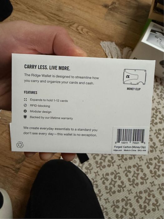 Ridge Wallet Forged Carbon (nou, nefolosit)