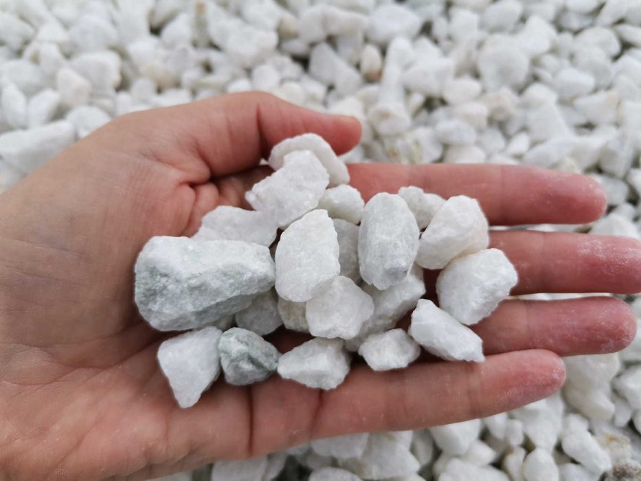 Piatra decorativa Thasos / Verde/ Fish Grey si alb concasat