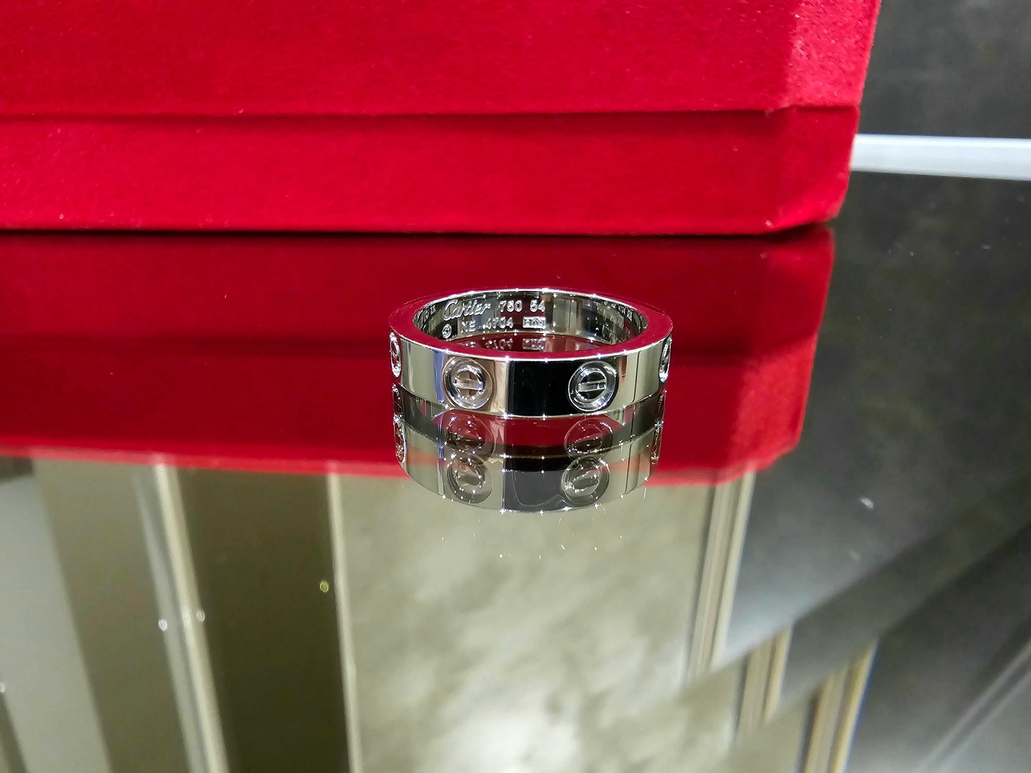 CARTIER Love Band White Gold Пръстен