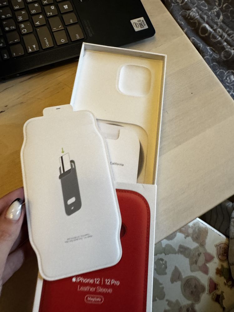 Оригинален калъф за Iphone 12/12pro естествена кожа