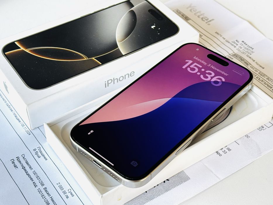 Iphone 16 Pro 128GB Natural Titanium Гаранция 2 години
