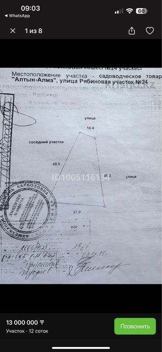 Продажа участка 12 соток