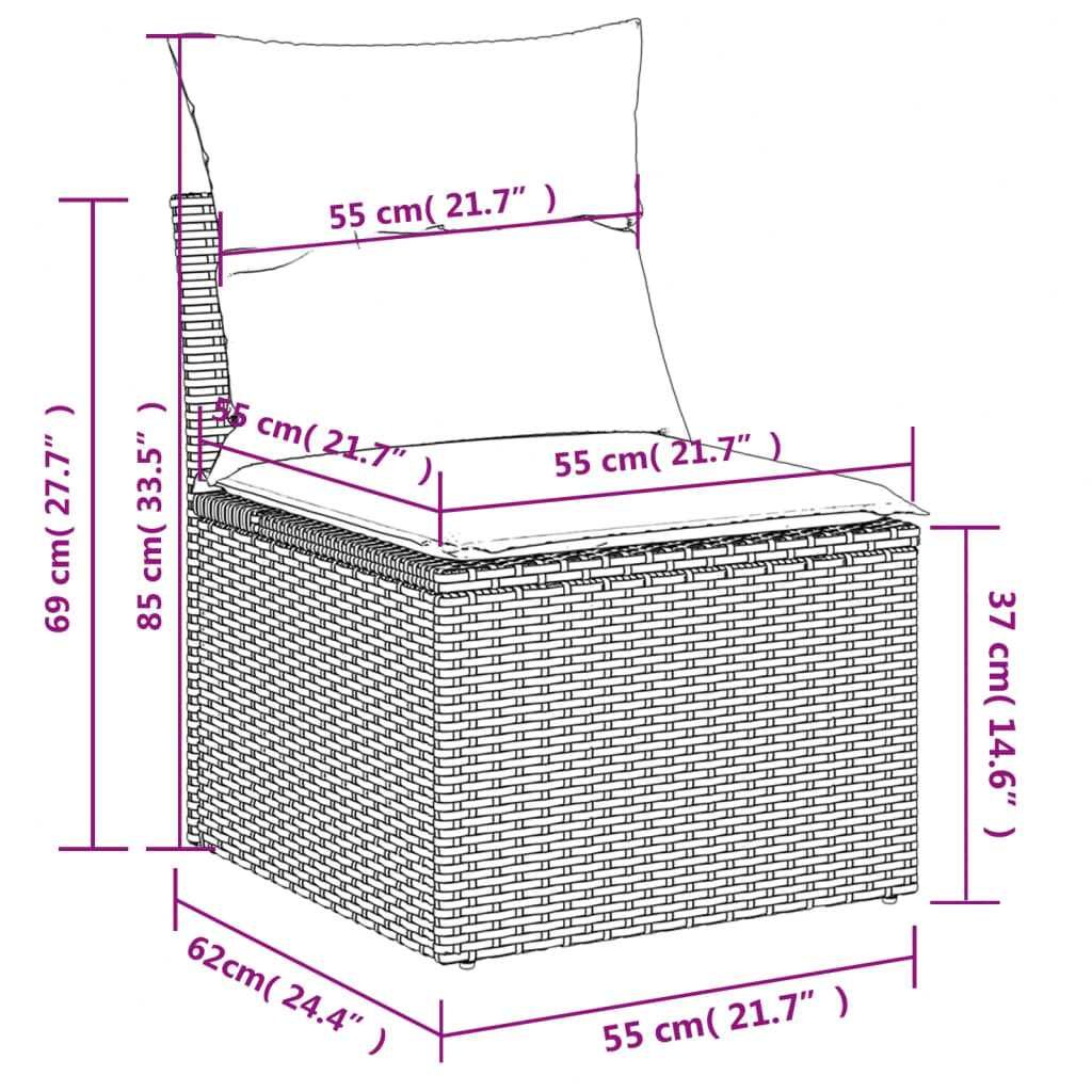 Set mobilier gradina/terasa cu perne canapea/coltar Ratan MONTECELIO