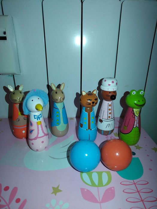 Детски дървен боулинг - Зайчето Питър - Orange Tree Toys