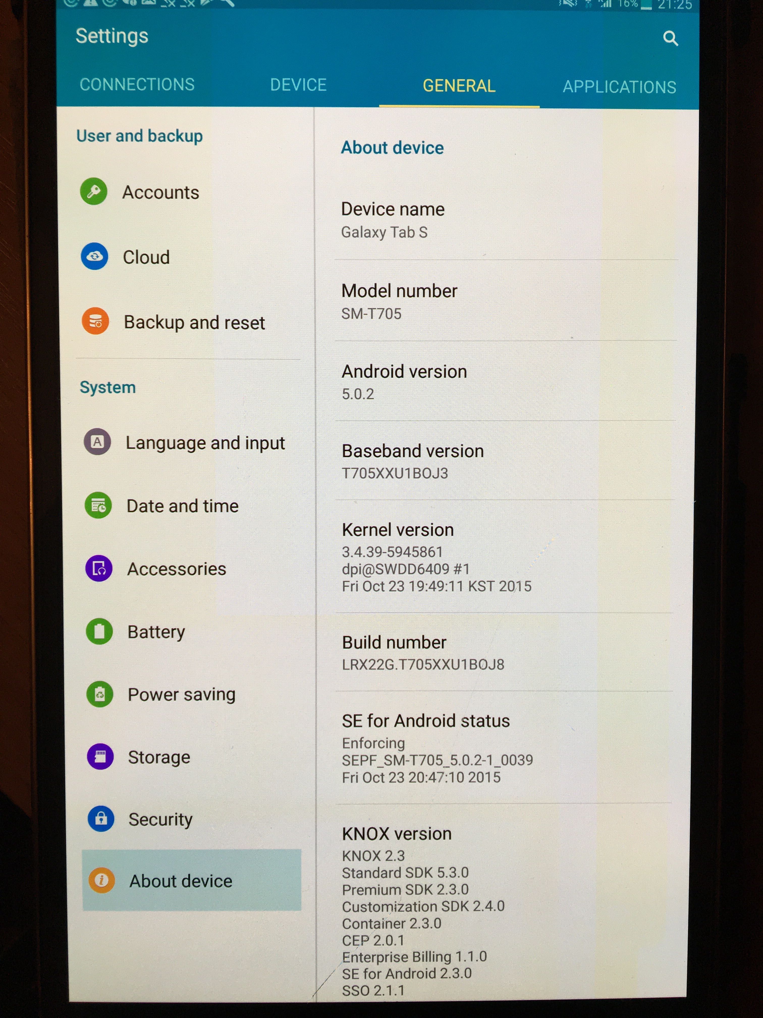 Samsung galaxy tab s 8.4”
