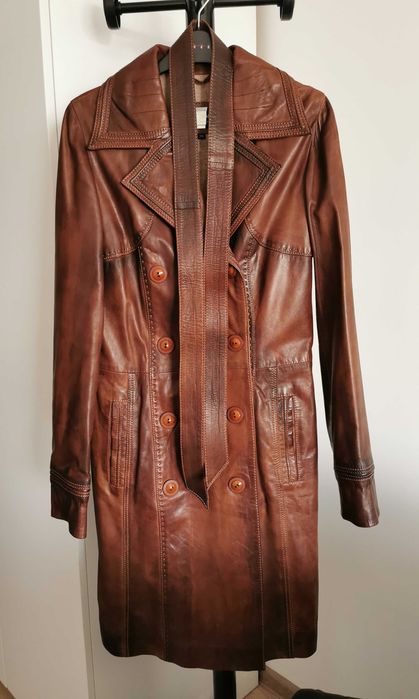 Haina piele naturala maro
