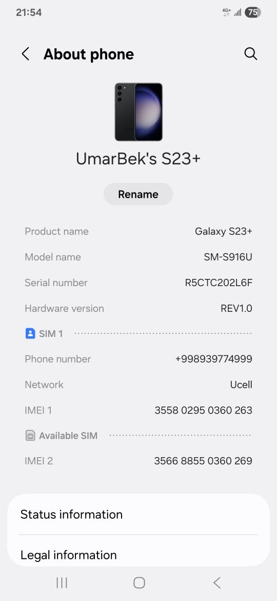Samsung Galaxy S23+ America Region