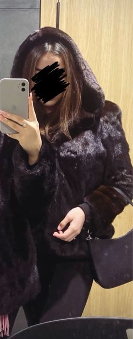 Эко-шуба / коричневая