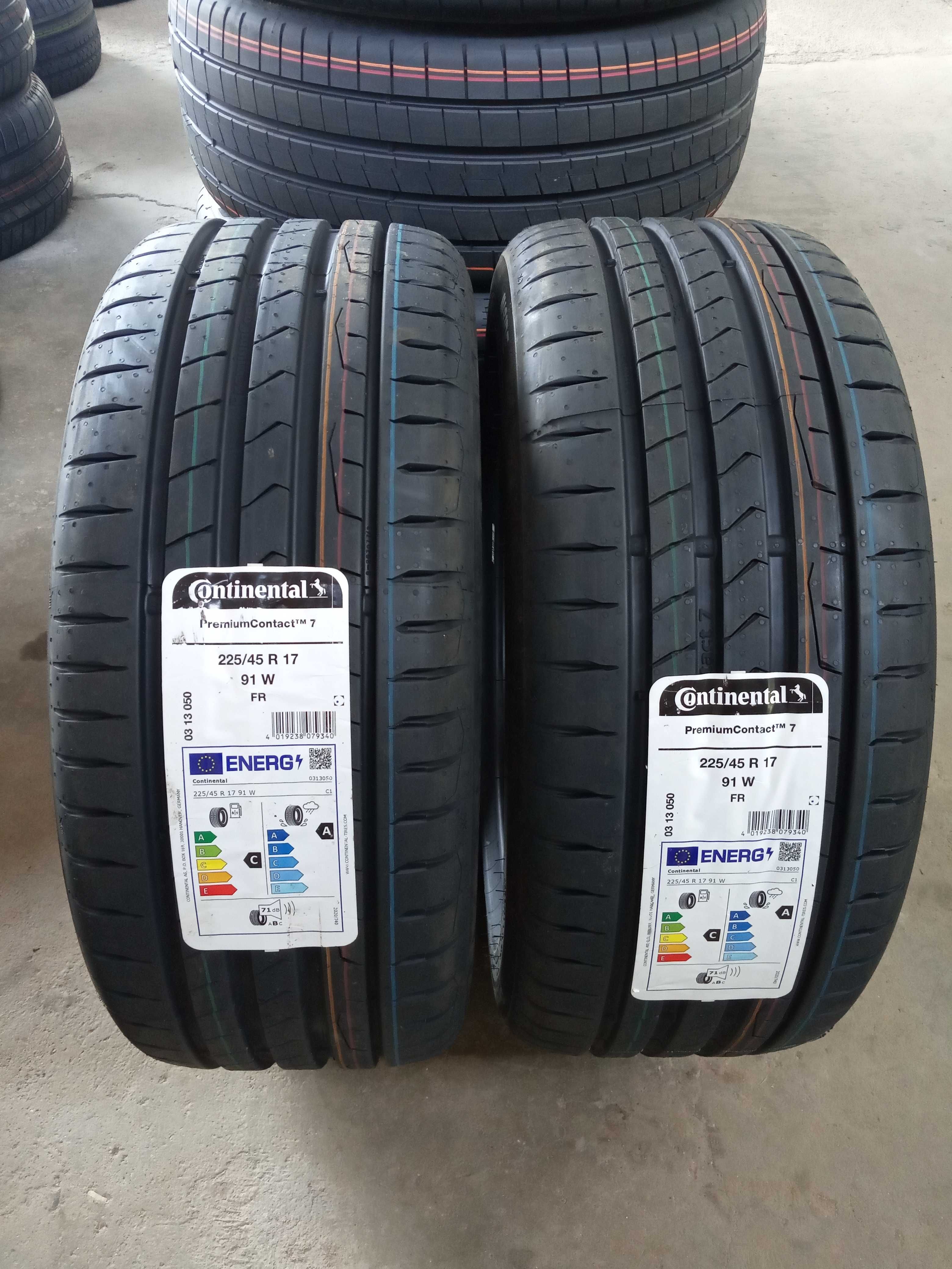 2 Нови летни гуми 225/45R17 Continental PremiumCont7 FR EV 91W DOT2025