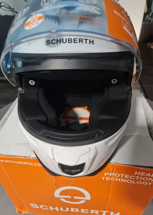 Casca moto Schuberth S3 mărime XS / S  (53cm) full face alb lucios