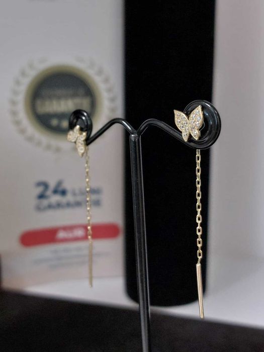 (AG33) Cercei Aur 14K / Garantie 2 ani.