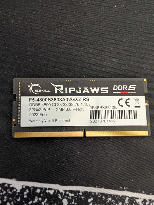 G.SKILL Ripjaws 32GB Memorie RAM DDR5 Sodimm Laptop