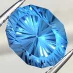 Топаз Swiss Blue с фензи шлифовка