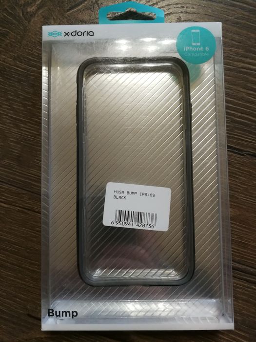 Husa/Bumper iPhone 6/6s negru-gri silicon