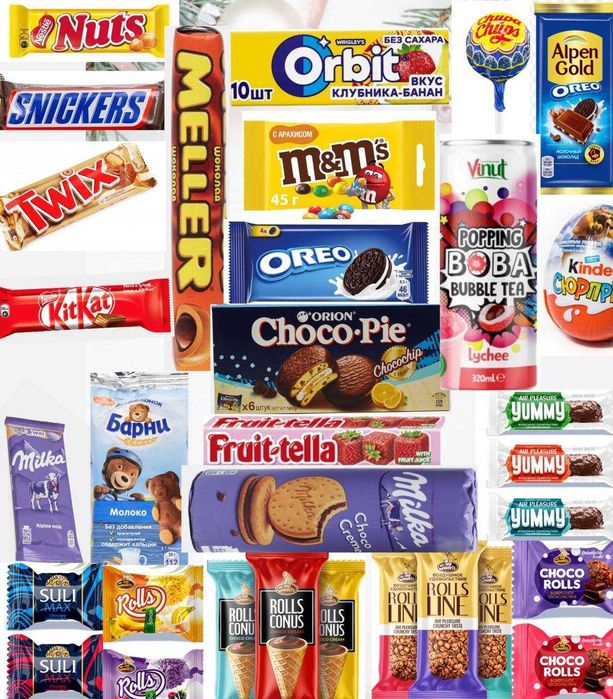 Новогодние подарки оптом с мешком. Янги йил совгалари