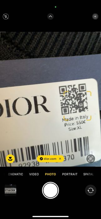 Dior-Автентична чисто нова мъжка тениска Л размер