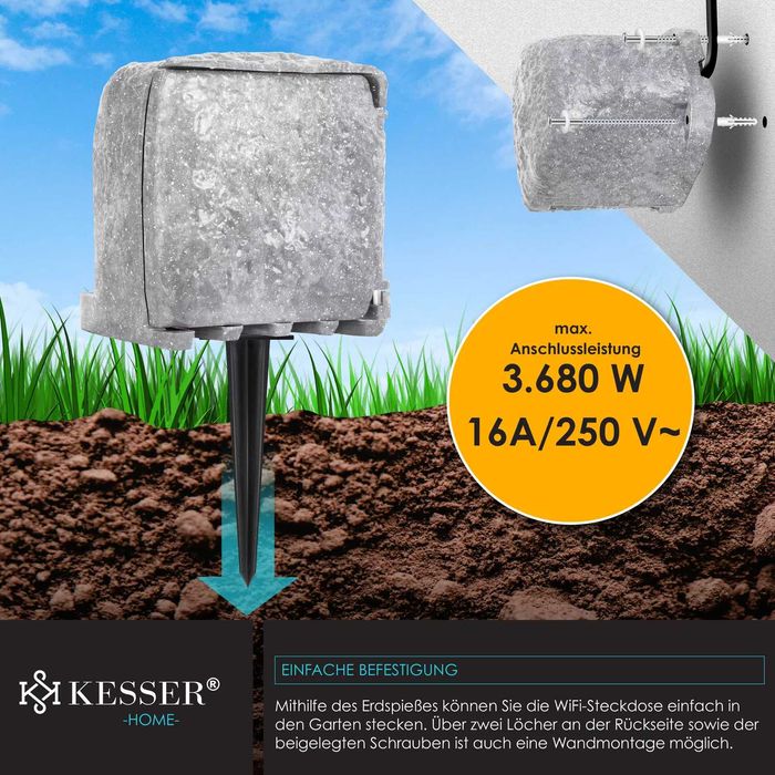 Градински WIFI разклонител с вид на какък