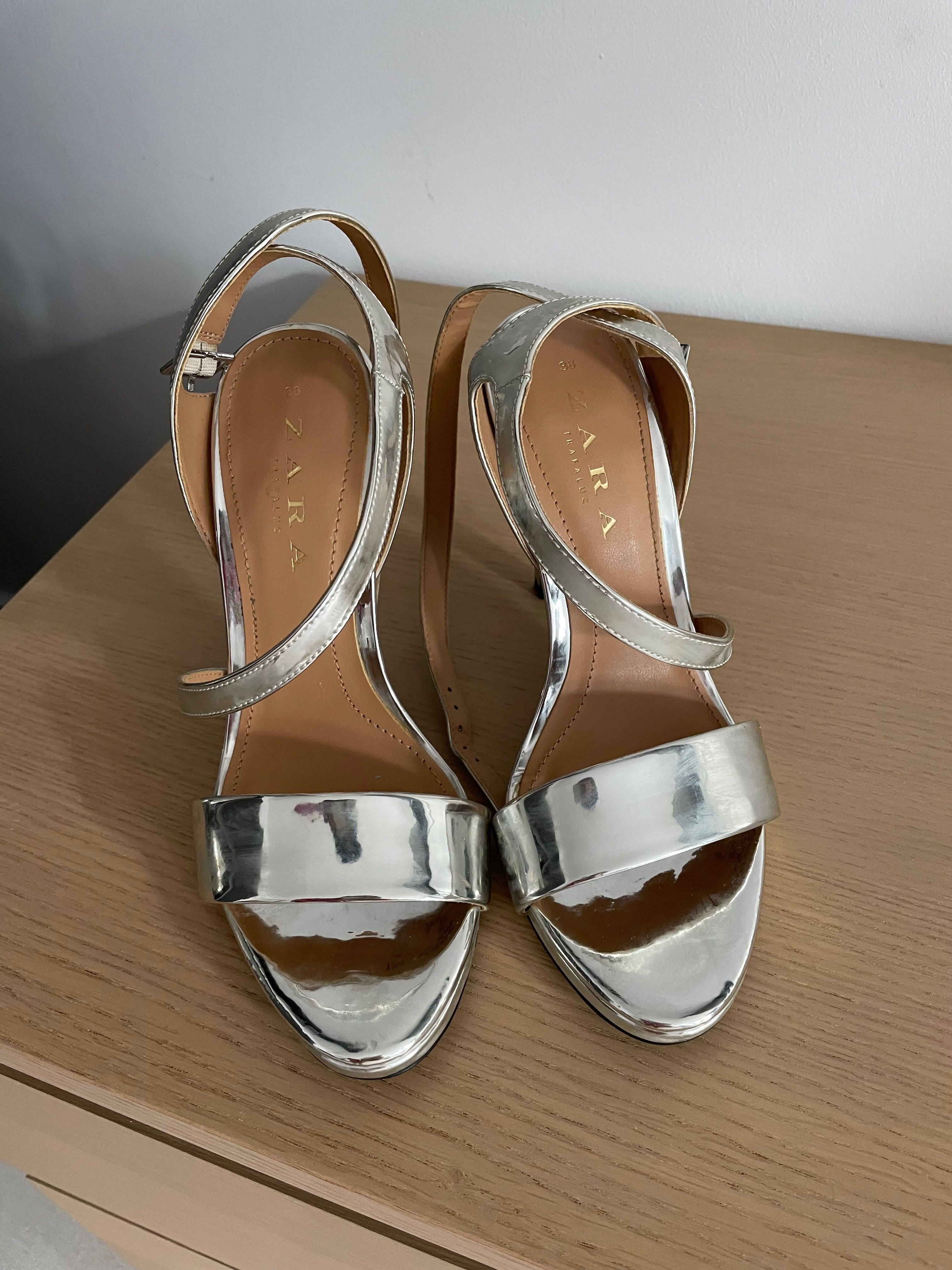 pantofi ZARA argintii