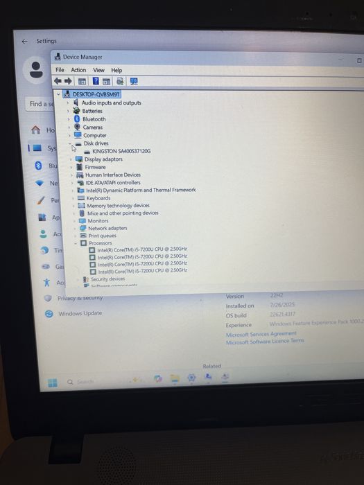 Laptop Asus X541UAK/ i5 GEN 7 / SSD 128 GB / 8 GB RAM