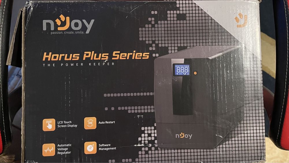 UPS nJoy Horus 1500 Plus, 1500VA/900W, 4 x Schuko, Management