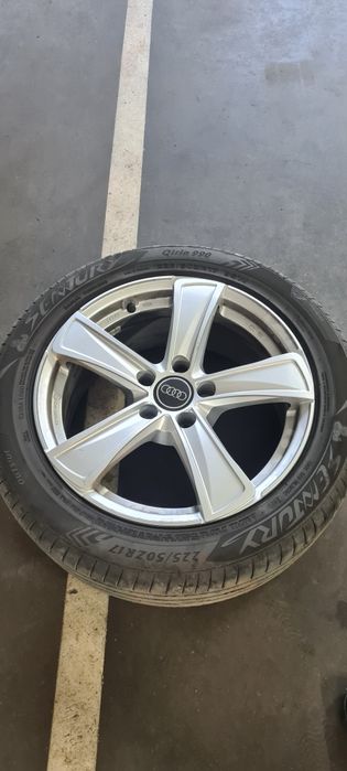 Jante Audi VW R17 aliaj central 66,6 cu anvelope de vara noi