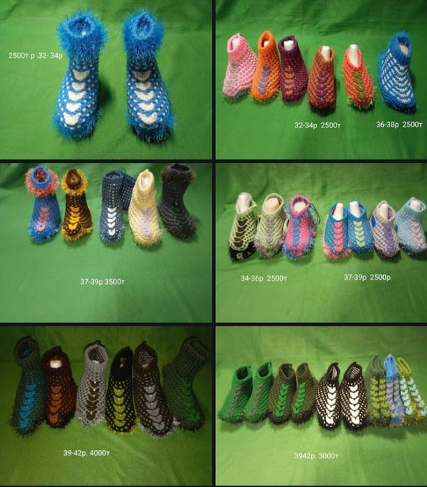 Домашние носочки ,следки и детские пинетки.. игрушки вязаные.